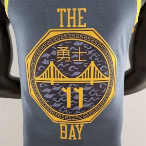 2018 HOMPSON #11 Golden State Warriors Grey NBA Jersey 3