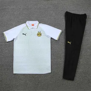 Polo Dortmund grey and white stripes 16
