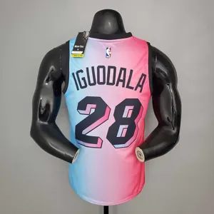 New Miami Heat IGUODALA#28 City Edition Pink Blue Gradient Color1684436191000 6