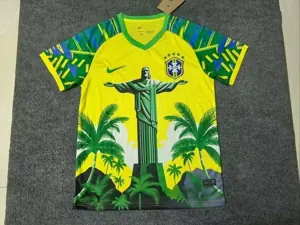 2025 Brazil X Christ Special Edition T-Shirt Football Yellow Apparels Soccer AAAAJersey Yupoo