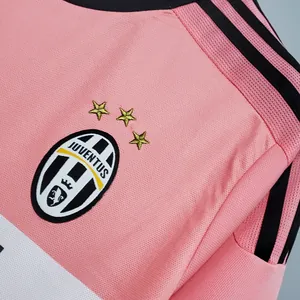 15-16 Juventus away pink Retro Football Jersey S-2XL 11