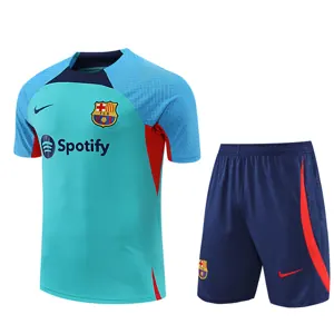 22-23 Barcelona training suit short sleeve kit blue