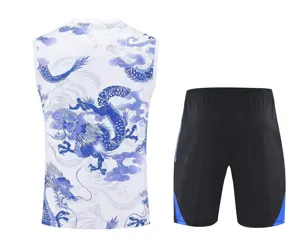 25-26 Real Madrid Blue Dragon Training Kits Football Vest Suits 4