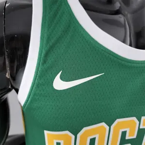Boston Celtics BROWN#7 Green Gold NBA Jersey 6