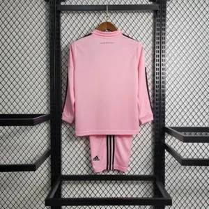 23-24 Inter Miami home pink long sleeve kid kit Size 16-28 1
