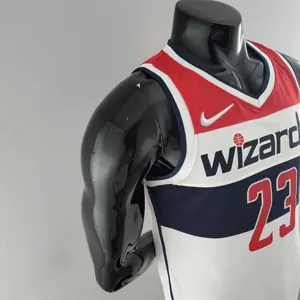 75th Anniversary JORDAN #23 Wizards Black Red White NBA Jersey 2