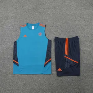 22-23 Manchester United vest training suit kit Blue 15
