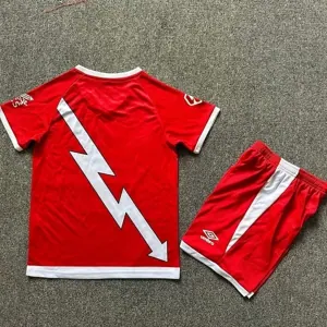 24-25 Rayo Vallecano Away Kid Kits Youth Apparels Soccer AAAAJersey Yupoo 1