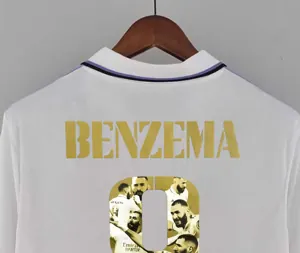 22-23 Real Madrid 9#BENZEMA Golden commemorative number 4