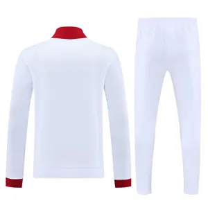 25-26 Bayern Munich White Football Tracksuits Long Jacket Suits 2