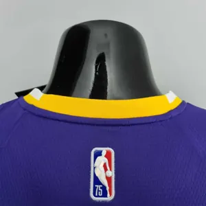 75th Anniversary James #23 Los Angeles Lakers Jordan Purple NBA Jersey 2