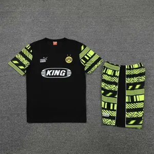 22-23 Dortmund Training Suit Short Sleeve Kit Black 2