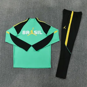 2026 Brazil Mens Kit Football Aldult Training Long Sleeve Tracksuit Yupoo 5 3