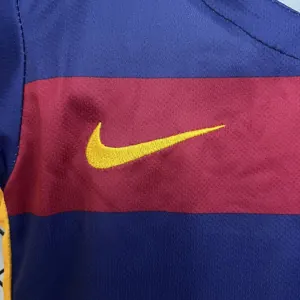 15-16 Barcelona Home Retro Kid Kits Youth Apparels Sport AAAAJersey Yupoo 3