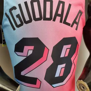 New Miami Heat IGUODALA#28 City Edition Pink Blue Gradient Color 5