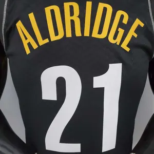 New Brooklyn Nets ALDRIDGE#21 City Edition Black 4