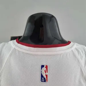 75th Anniversary Miami Heat WADE #3 White NBA Jersey 4