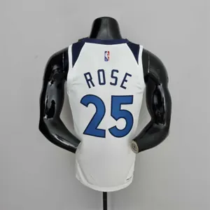 75th Anniversary Minnesota Timberwolves Rose #25 Royal White NBA Jersey 2