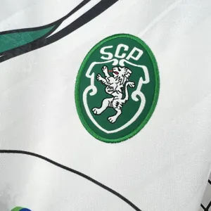 94-95 Sporting Home Football Retro Kit Vintage T-Shirt AAAAJersey Wholesale Yupoo 7 3