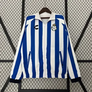 23-24 Santos Laguna Reversible Windbreaker White&Blue Double-Sides Jacket Soccer Jerseys For Sa 2