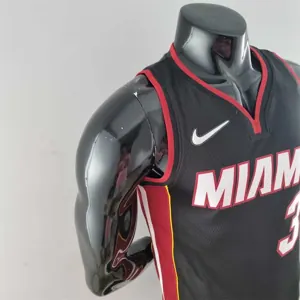 75th Anniversary Miami Heat WADE #3 black NBA Jersey 8