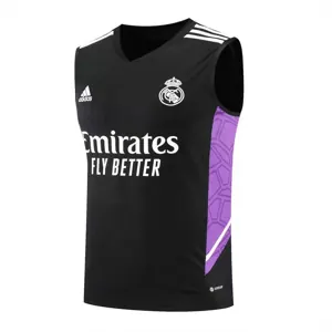 22-23 Real Madrid vest training suit kit black 12