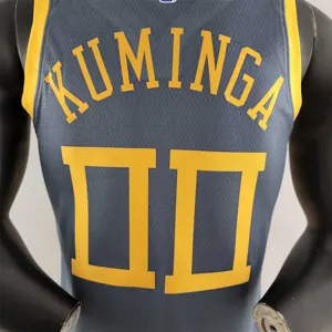 2018 KUMINGA#00 Golden State Warriors Grey NBA Jersey 5