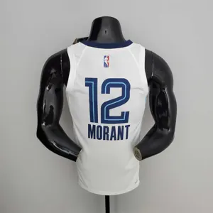 75th Anniversary Memphis Grizzlies MORANT#12 White NBA Jersey 8
