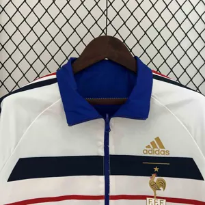 2024 France Reversible Windbreaker White&Blue Double-Sides Jacket Soccer Jerseys For Sale 2