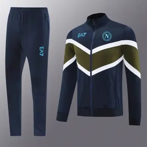 24-25 Napoli Navy&Green Football Tracksuit Long Jacket Suits