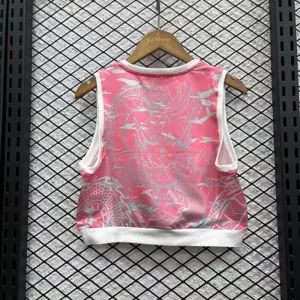 25-26 Real Madrid Pink Dragon Women Yoga Vest Kit Soccer T-Shirt AAAAJersey Supply Yupoo 1