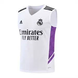 22-23 Real Madrid vest training suit kit White 4