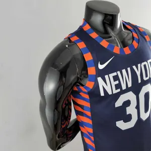 New York Knicks RANDLE #30 Striped NBA Jersey 6