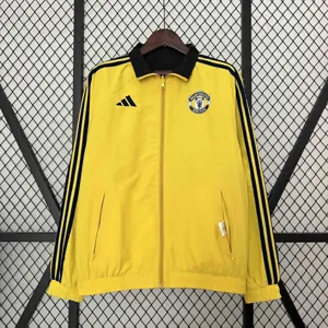 2024 Manchester United Trench Coat Reversible Windbreaker Jacket Soccer AAAAJersey Yupoo 6