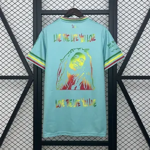 25-26 Ajax x Bob Marley AOP Green Special Edition Kit Football T-Shirt AAAAJersey Wholesale Yup 3