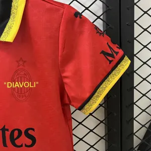 25-26 AC Milan x Offwhite Goalkeeper Kid Kits Youth Apparels AAAAJersey Supplier Yupoo 7