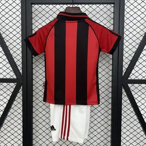 98-99 AC Milan Home Retro Kid Kits Youth Apparels Sport AAAAJersey Yupoo 7