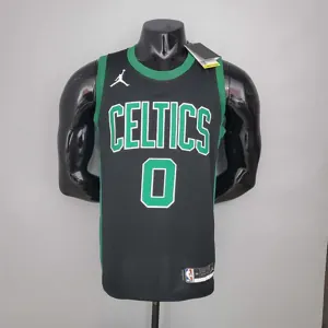 TATUM #0 Celtics White Jordan theme black