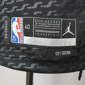 75th Anniversary Williams#55 Jordan Kings Black NBA Jersey 1