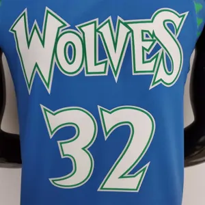 75th Anniversary 2202 Season TOWNS#32 Minnesota Timberwolves City Edition Blue NBA Jersey 8