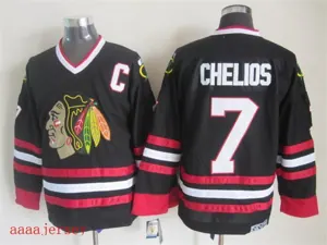 Chicago Blackhawks retro ice hockey jersey M-3XL 芝加哥黑鹰队复古冰球服 7