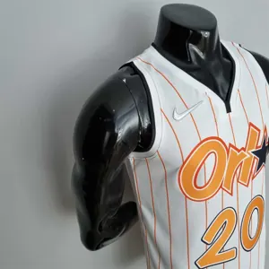 75th Anniversary Orlando Magic Fultz #20 White Orange NBA Jersey 4
