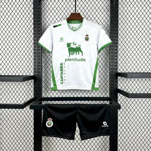 25-26 Racing de Santander Home Kids Kit Soccer T-Shirt AAAAJersey Supply Yupoo