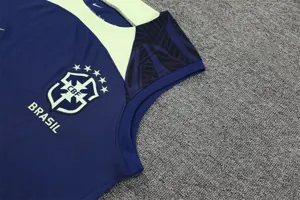 2022 Brazil vest Training Jersey blue 5