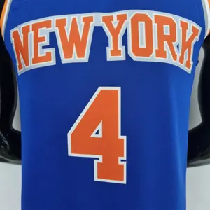 75th Anniversary Ross #4 New York Knicks Blue NBA Jersey 4