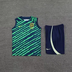 2022 Brazil vest training suit green 1