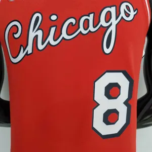 75th Anniversary 2022 Season Chicago Bulls LAVINE#8 City Edition Red NBA Jersey 2