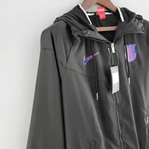22-23 Barcelona black Windbreaker 1