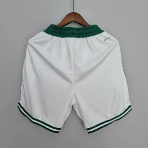 75th Anniversary Boston Celtics White NBA Shorts 4