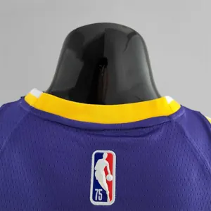 75th Anniversary TOSCANO #95 Los Angeles Lakers Jordan Purple NBA Jersey 3